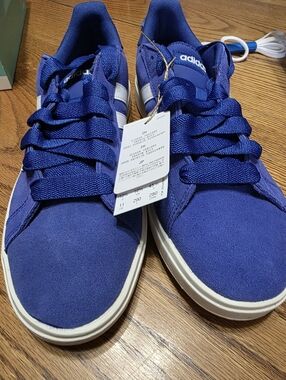 adidas Grand Court Base 00 Royal Blue Low-Top Sneakers Size 11m, Brand New